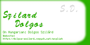 szilard dolgos business card