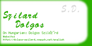 szilard dolgos business card